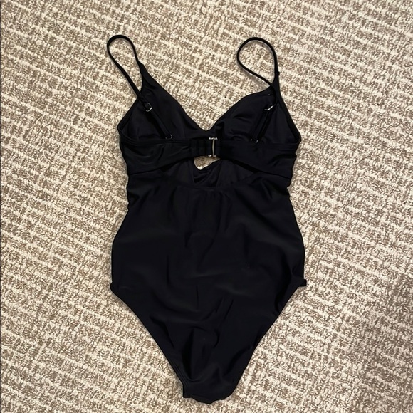 Black One-Piece Swimsuit Sz Med - Picture 3 of 4